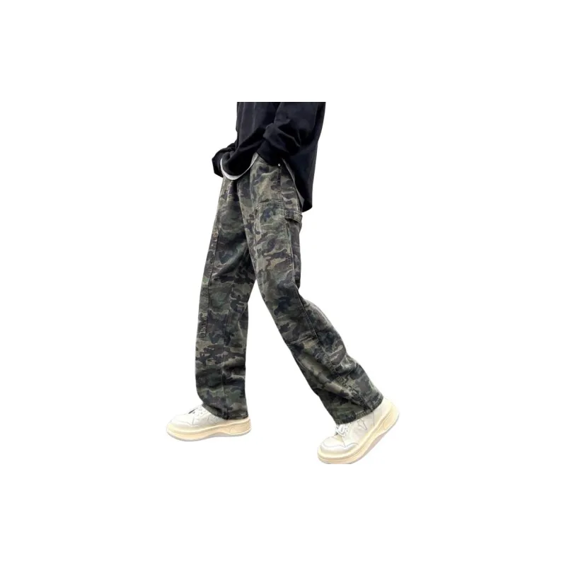 PAINT STAIN Casual Pants Unisex Fashion Camouflage Pants-24