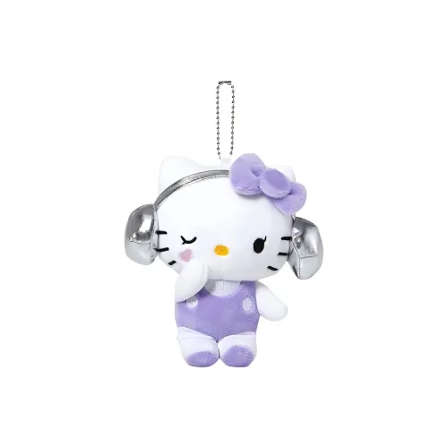 Sanrio x Avail Collaboration Limited Edition Silver Headphone Hello Kitty Dolls Plush Pendant 14cm Height