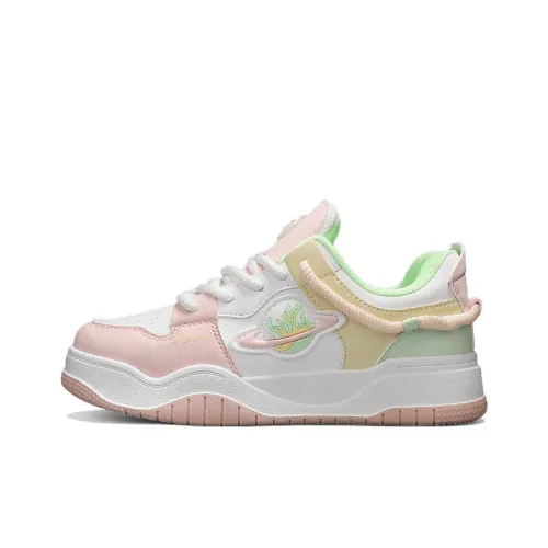 WARRIOR Skateboard Shoes Women's Low Top Green/Yellow