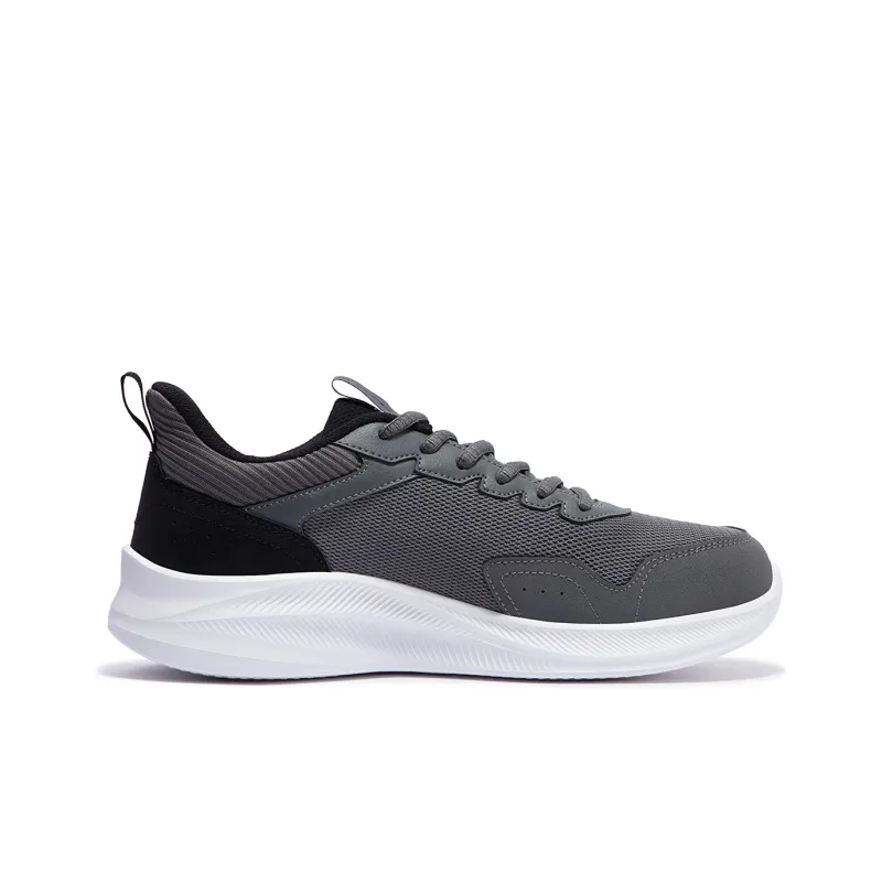 361° Cushioning, Abrasion Resistant, Breathable, Lightweight Low Top Casual Running Shoes Men's Gray Black-1