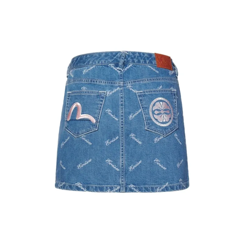 EVISU Denim Short Skirts Women's Denim Blue-1