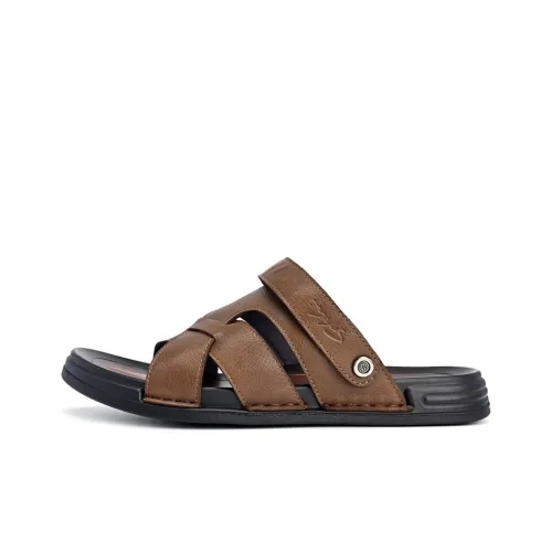 Satchi Beach Sandals Men Brown