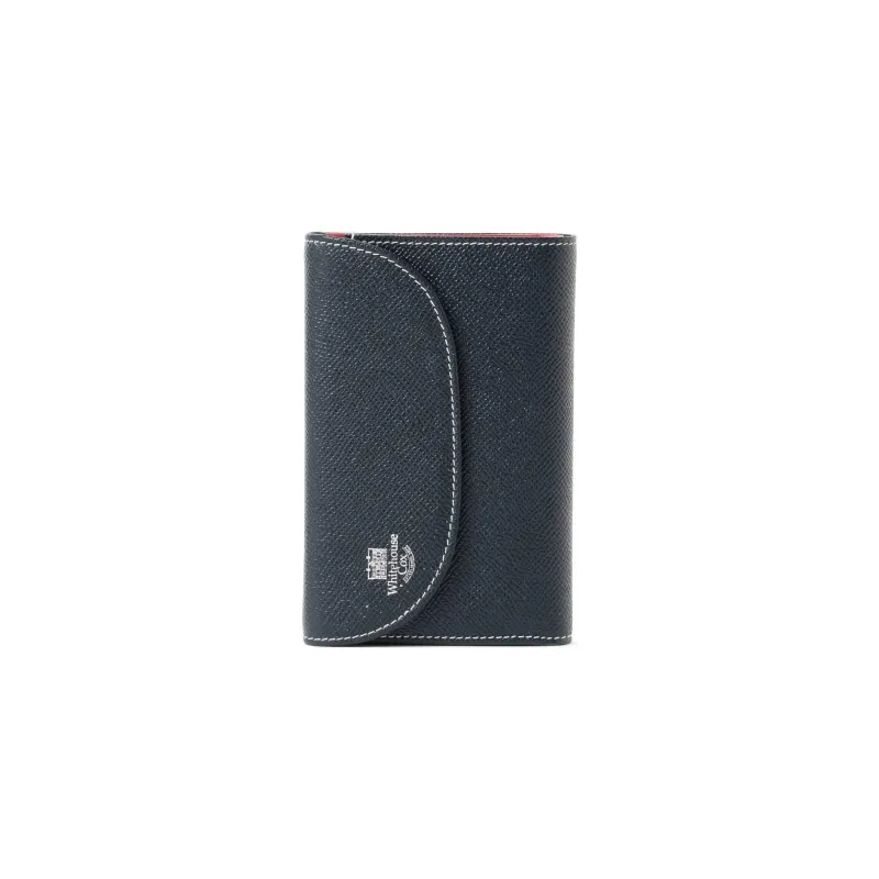 Beams Bridle Collaboration Calfskin Wallet Men's Black/Brown/Marine Blue-9