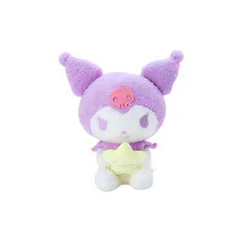 Sanrio Kuromi Beige Pink Glow-in-The-Dark Dolls Plush Doll 20cm High