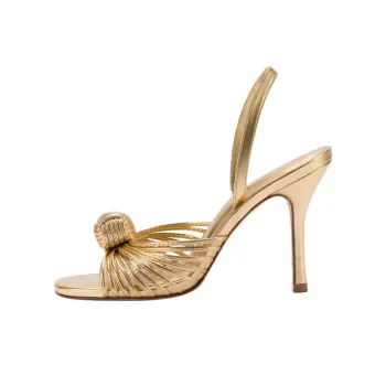 Larroude Valerie Strap Sandals 9.5cm Women's Gold