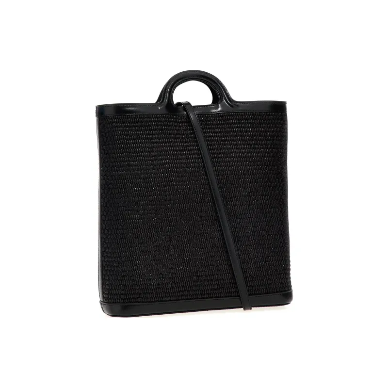 MARNI Tropicalia Logo Embroidered Raffia Tote Bag-1