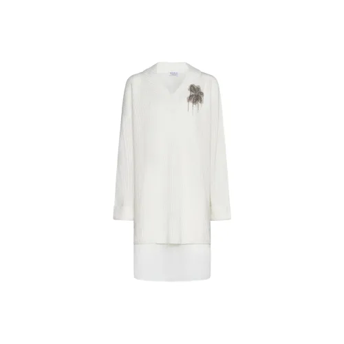 Brunello Cucinelli Long-Sleeved Dresses Women's White