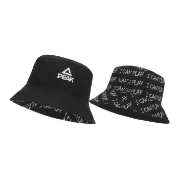 PEAK Cotton Bucket Hats Unisex Black White