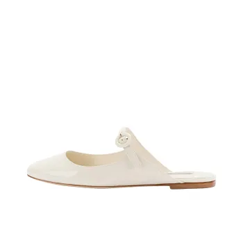 Larroude Slip-Resistant Wrap-toe Slippers Women's Ecru
