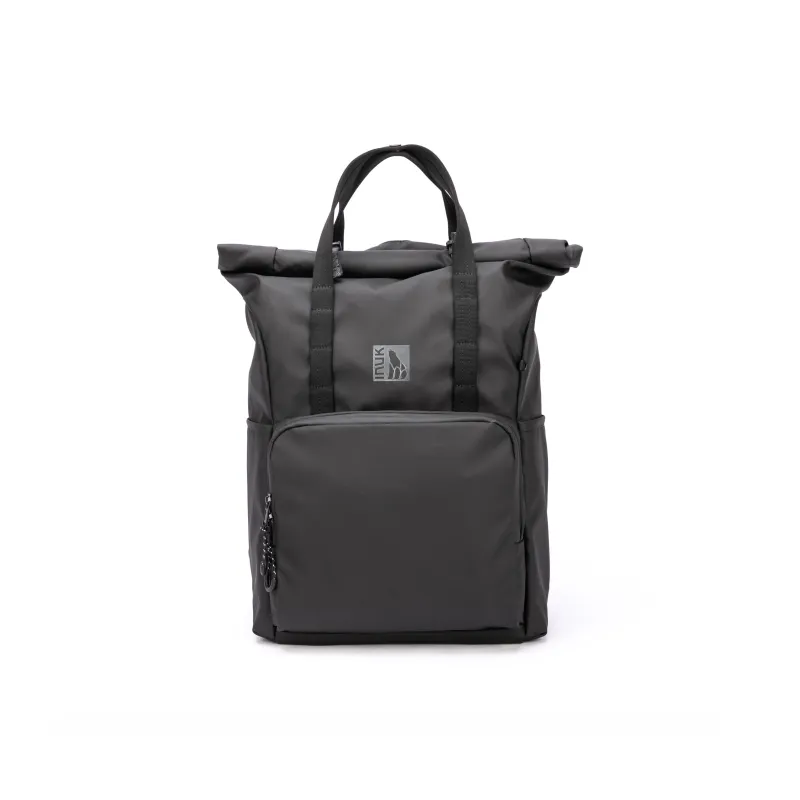 INUK Recycled Material Carry Backpack Regular Unisex Black Forest Green/Extreme Night Black-6