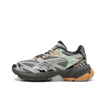 PUMA Velofasis Bliss Anti-Slip And Wear-Resistant Support Low-Top Casual Running Shoes Unisex Gray Green Black