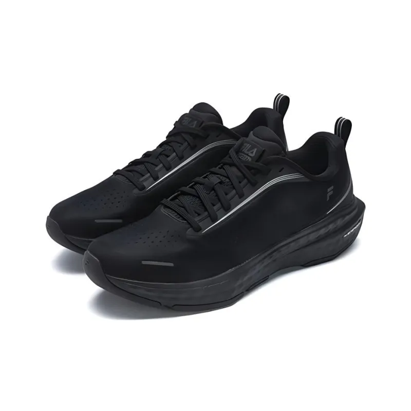 FILA ENERGY 2 Cushioning Wear Resistant Low Top Running Shoes Men's Black-1