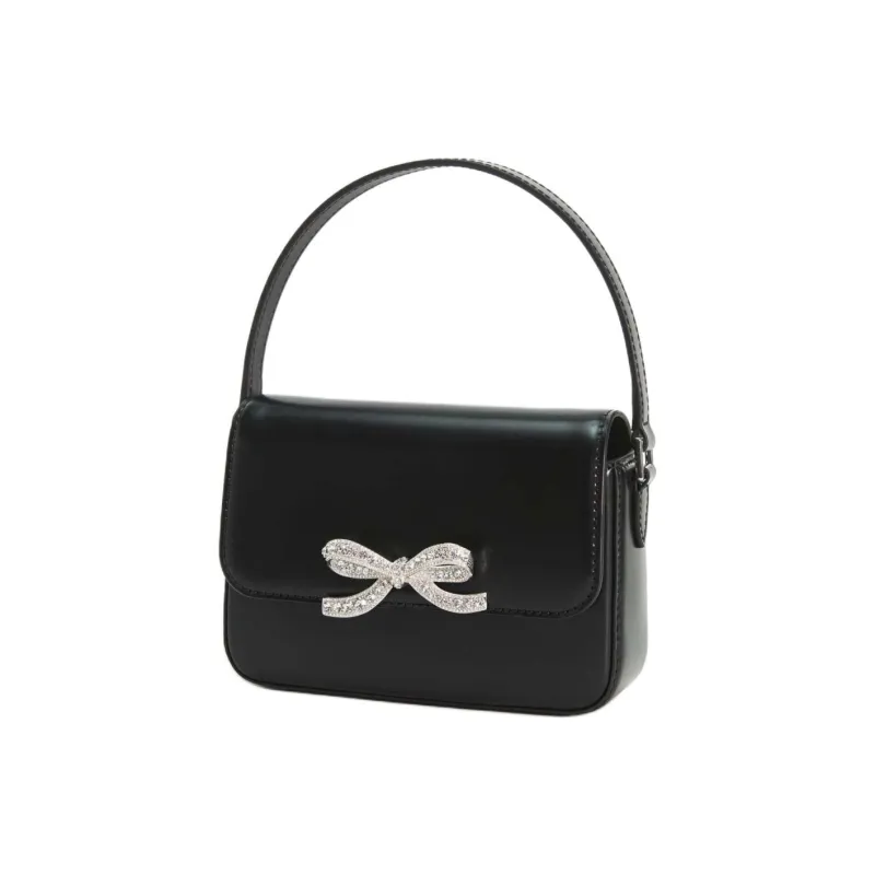 Self portrait Bow Embellished Micro Baguette Bag-2