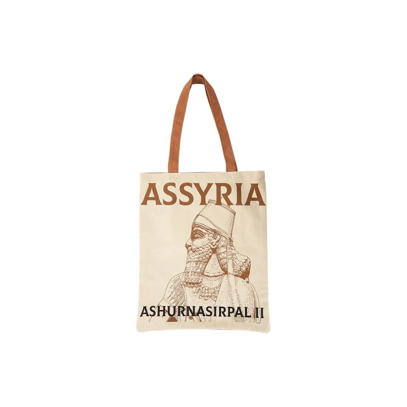 The British Museum X Suzhou Museum Collaboration Fabric Canvas Bag Shoulder Bags Regular Unisex Beige/Black-3