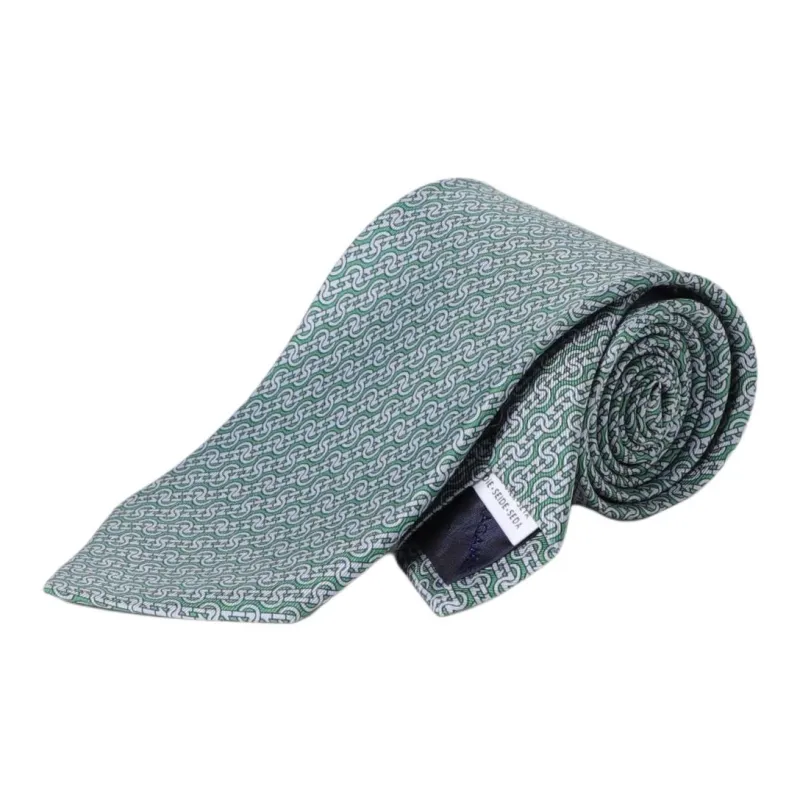 FERRAGAMO Silk Ties Men's Green-0
