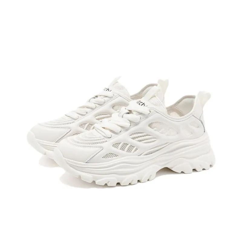 Satchi Low Top Chunky Sneakers Women's Ecru-1
