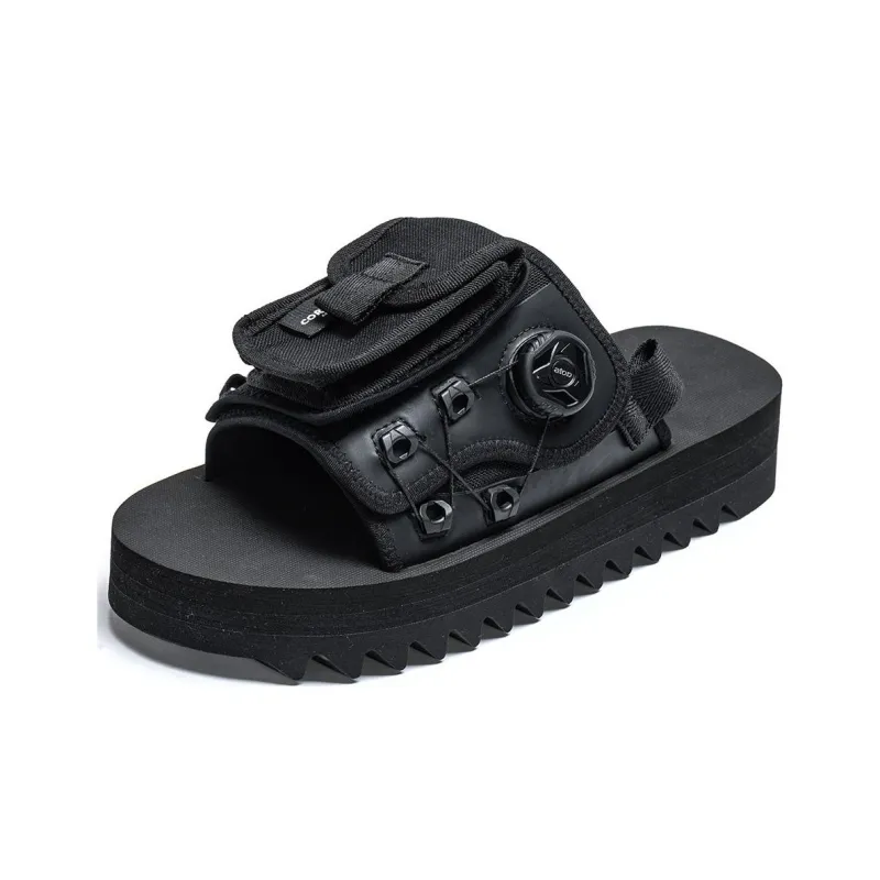 XTEP Shaolin Collection Beach Sandals Men's Black-1