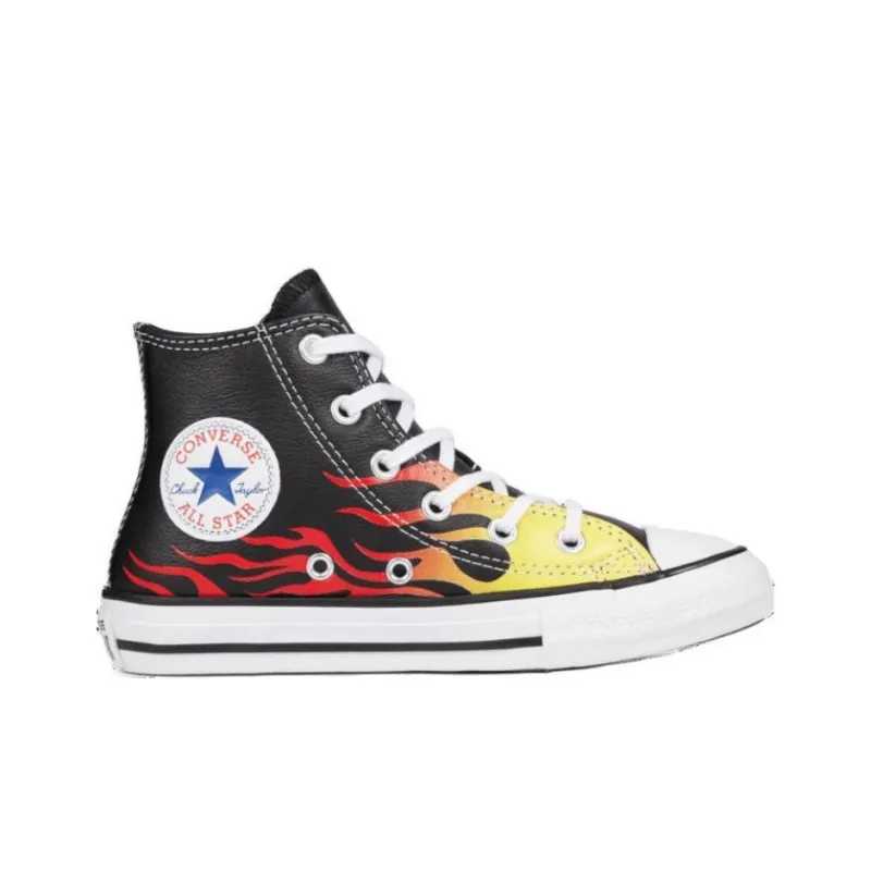 Converse Chuck Taylor All Star Flame Nero Mod 'Black Red'-2