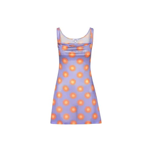 Miaou Slip Dresses Women's Purple Orange