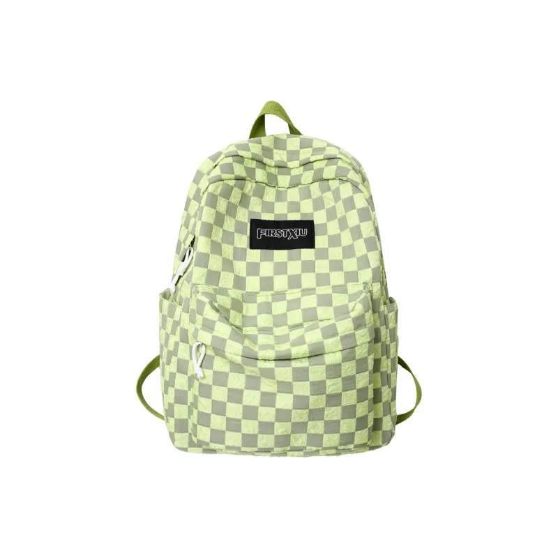 KAMLUI Nylon Backpack Unisex Blue/White/Green/Black-6