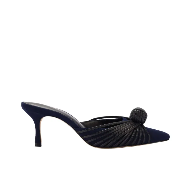 Larroude Abrasion-Resistant Closed Toe Slippers 6.5cm Women's Marine Blue-1