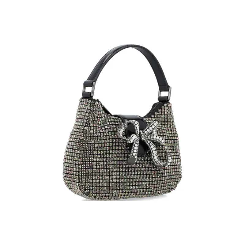Self portrait Embellished Chainmail Crescent Bag-1