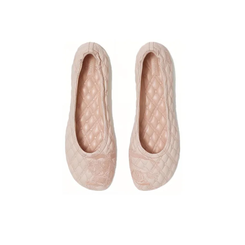 Burberry Sadler Leather Ballerina Shoes-3