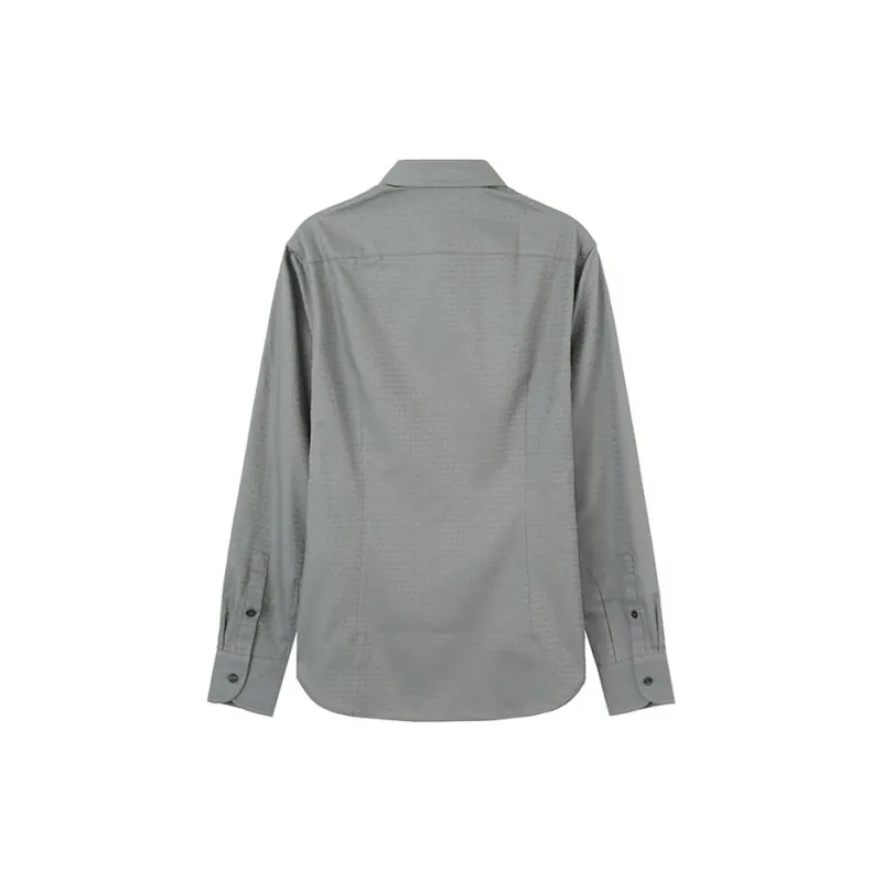 EMPORIO ARMANI SS24 Shirt Men's Gray Green-1