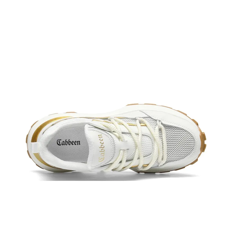 Cabbeen Low-Top Fashion Dragon Pattern Breathable Platform Athletic Shoes Men's-3