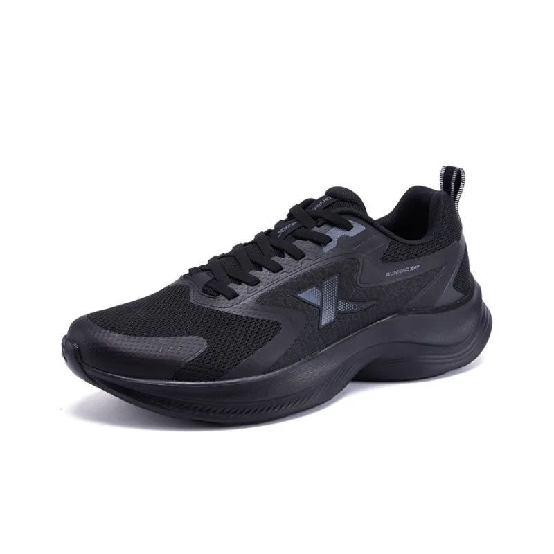 XTEP Hydrogen Wind Technology Cushioned Slip Resistant Abrasion Resistant Breathable Low Top Running Shoes Men's Black-1