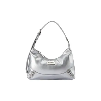 FILA FUSION Polyurethane Shoulder Bag, Handbag, Shoulder Bag Women's Bright Silver
