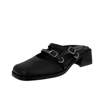 JUSTINE CLENQUET Closed Toe Slippers 5cm Women's Black