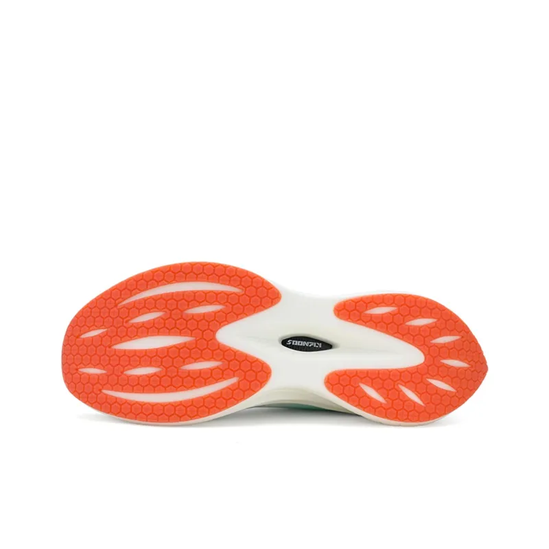 SOONFLY Running Shoes Unisex Low Top Green/Orange/White-5