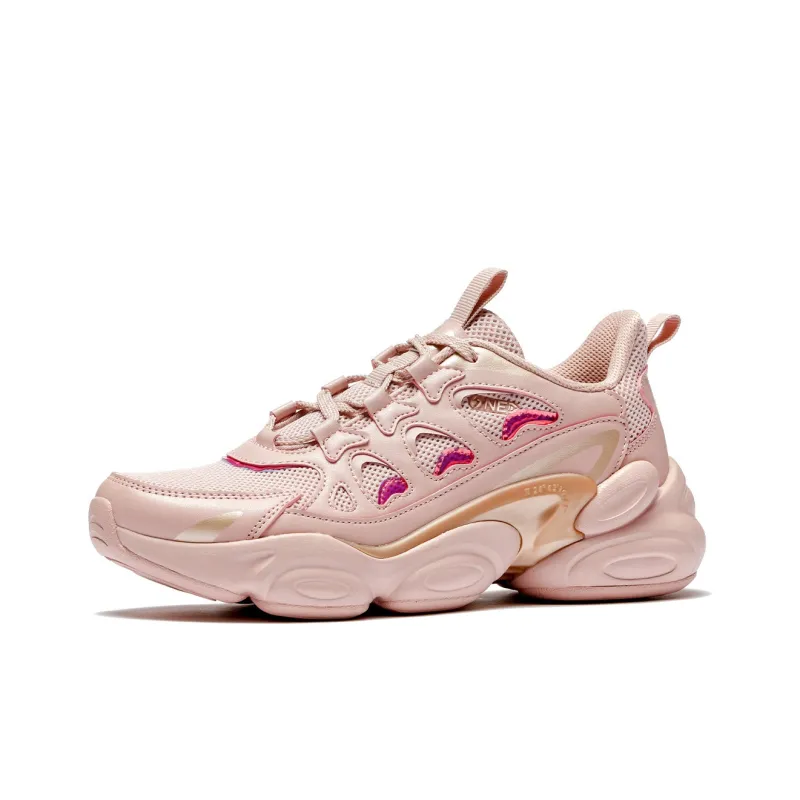 361° Cushioning, Wear Resistant Low Top Casual Shoes Women's Pink-2