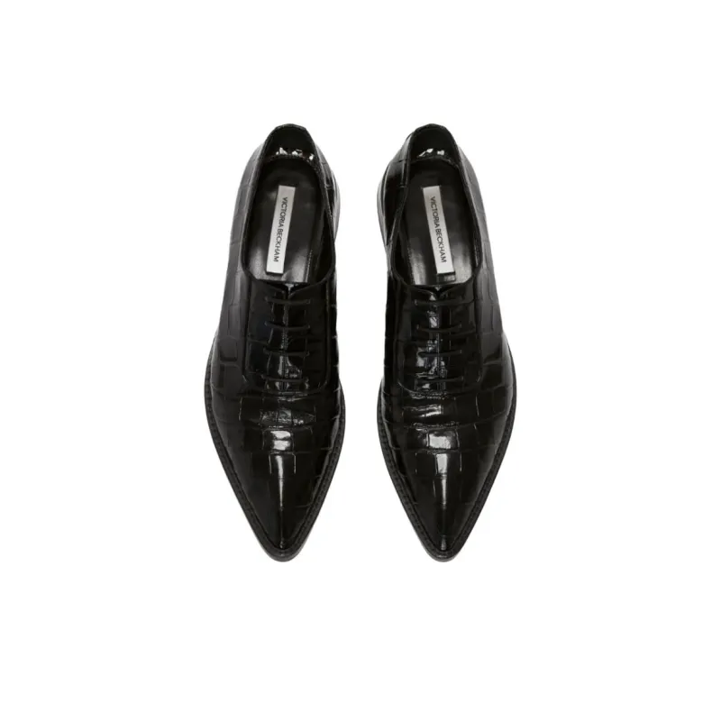 Victoria Beckham Croc-effect Leather Loafers Women's-3