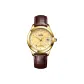 Gold Case Gold Dial Brown Leather Strap[Men's]