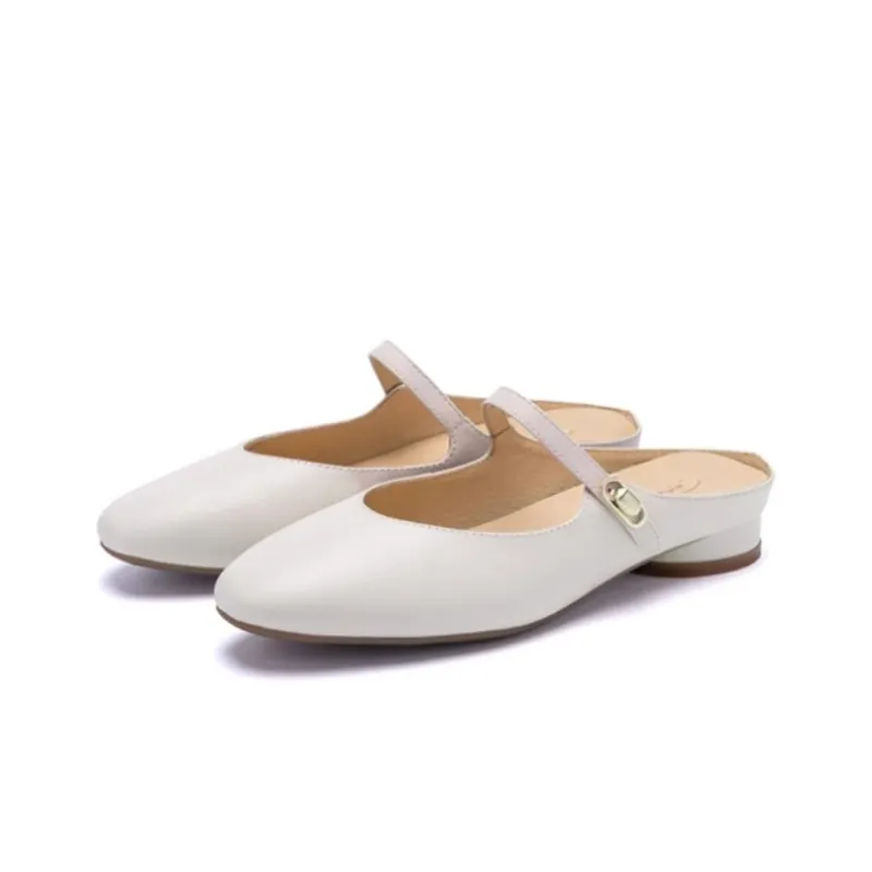Satchi Abrasion-Resistant Slip-Resistant Wrap-toe Slippers Women's Ecru-2