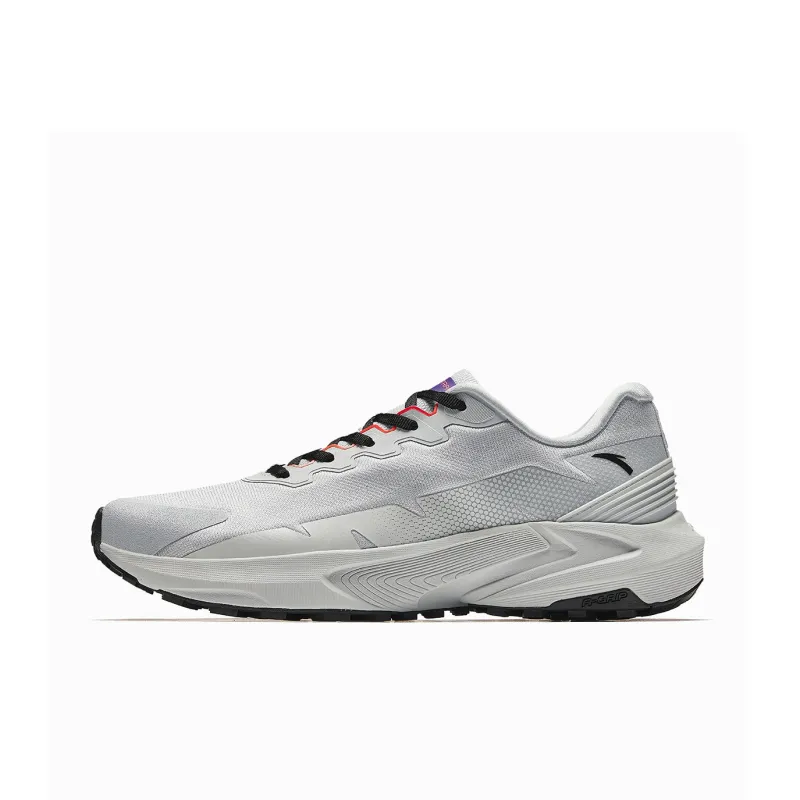 Anta Cushioning Wear-Resistant Low-Top Trail Running Running Shoes Men's Gray White-0
