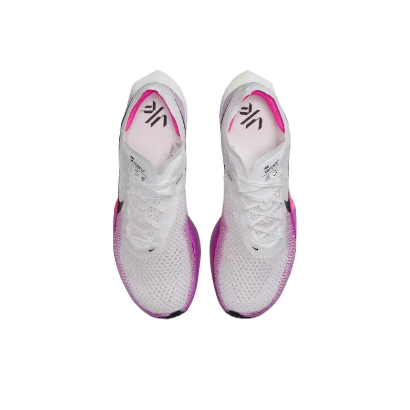 Nike ZoomX Vaporfly 3 Low Top Carbon Plate Running Shoes Unisex White Purple Black-3