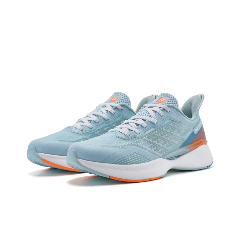QIAODAN Popularity 11 Cushioning Height Increasing High Top Running Shoes Men's Blue Orange-2