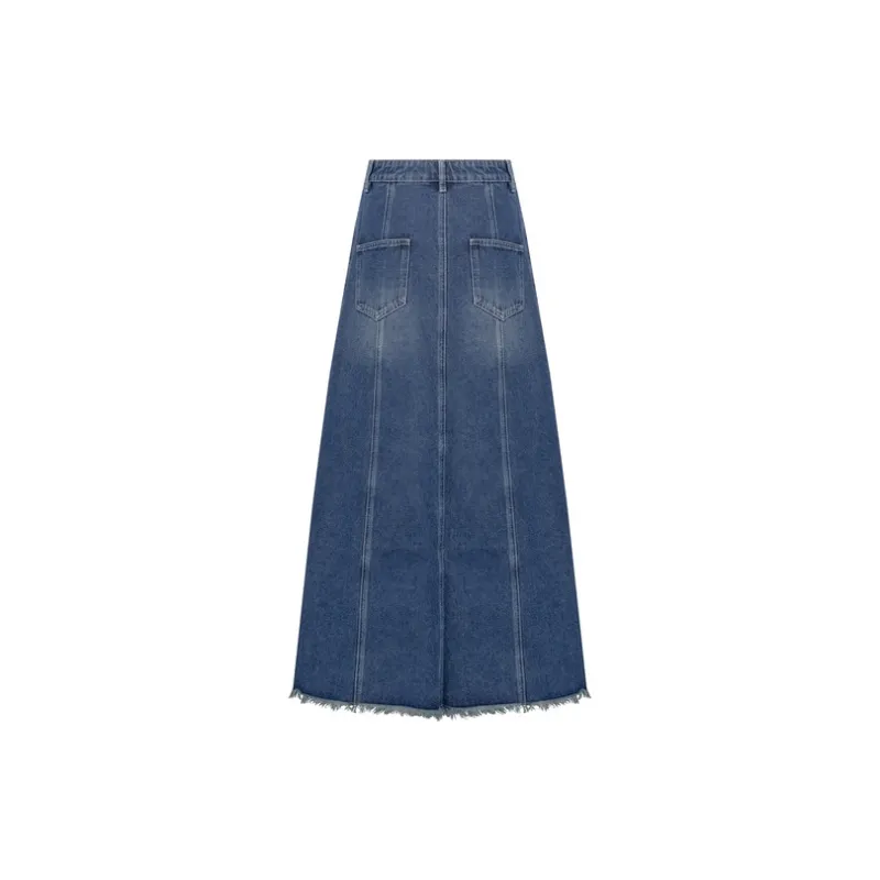 MEIYANG Denim Long Skirts Women's-4