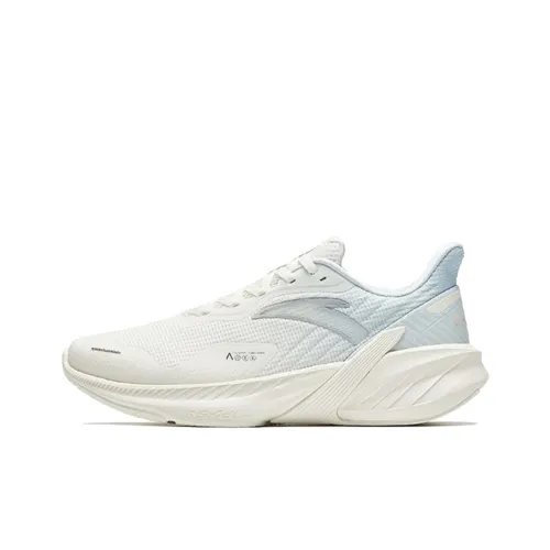 Anta Cushioning Wear Resistant Low Top Casual Running Shoes Women's White Blue