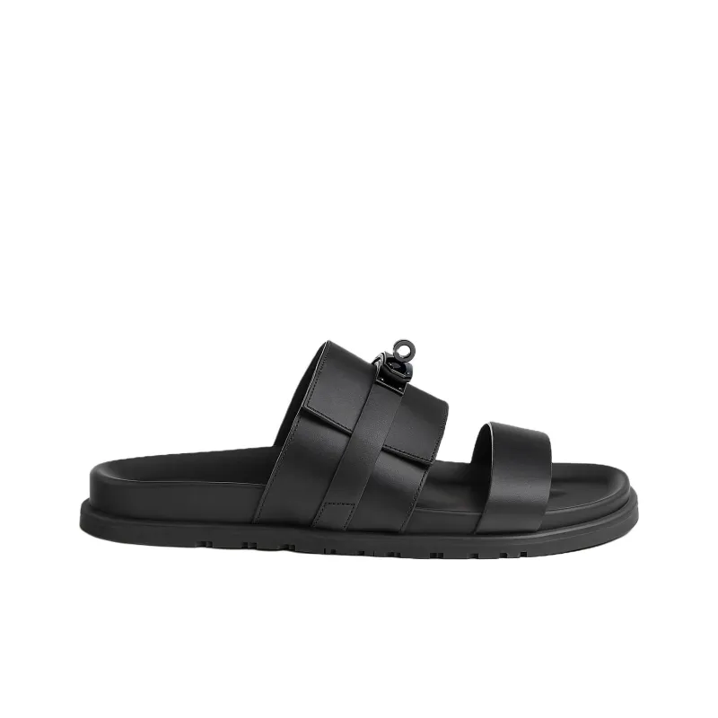 HERMES Quick Dry Slide Slippers Men's Black-1