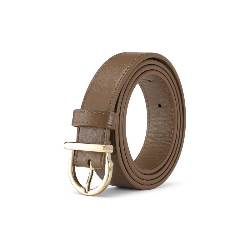 JAGUAR Luxe Genuine Leather Brown Belt Cow Leather Belt Women's Width  2.5cm-1