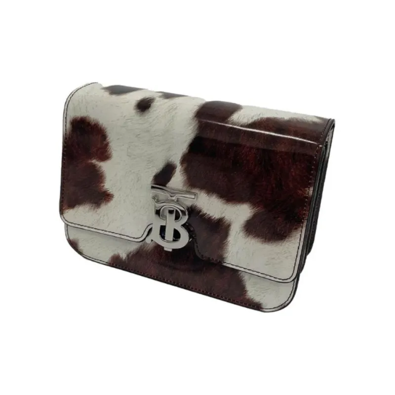Burberry Patent Leather Cow Leather Shoulder Bag Women's Mahogany-2