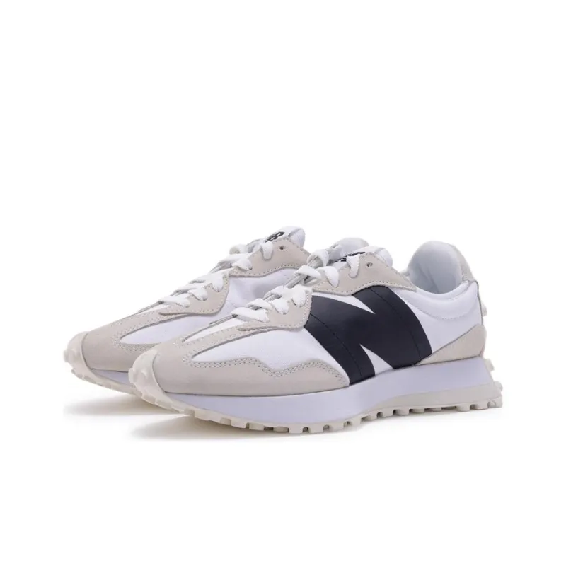 New Balance NB 327 Anti Slip Wear Resistant Low Top Casual Shoes Women's Beige White Black-2