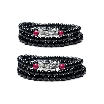 MOUNTAINS AND MANS Obsidian Bracelets Unisex