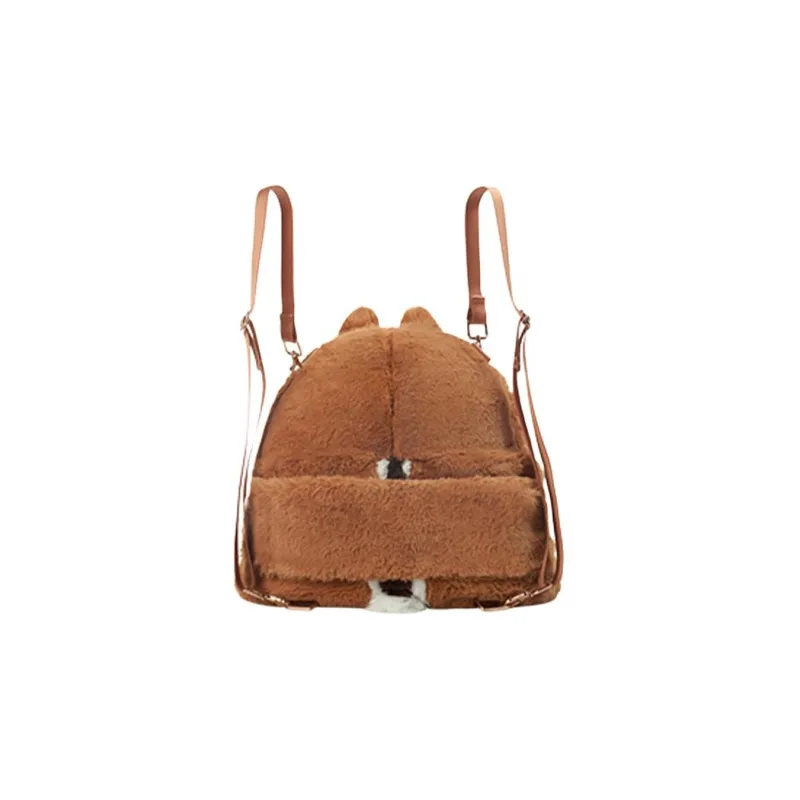Disney Plush Shoulder Bag, Crossbody Bag, Backpack Regular Women's Brown-1
