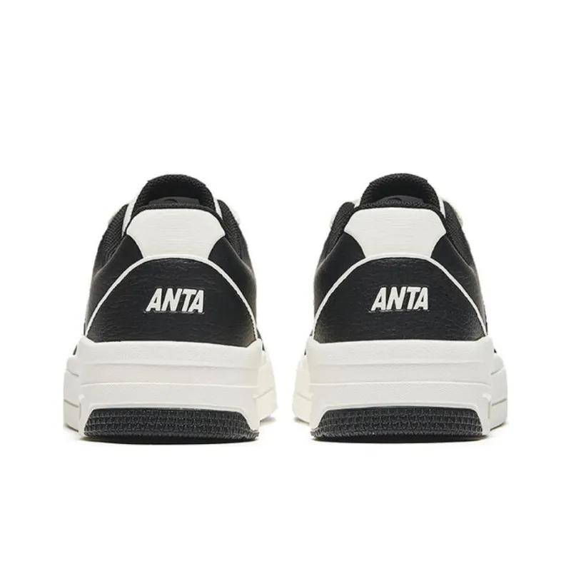Anta 982GZ Slip Resistant Low Top Skateboard Shoes Women's White Black-3