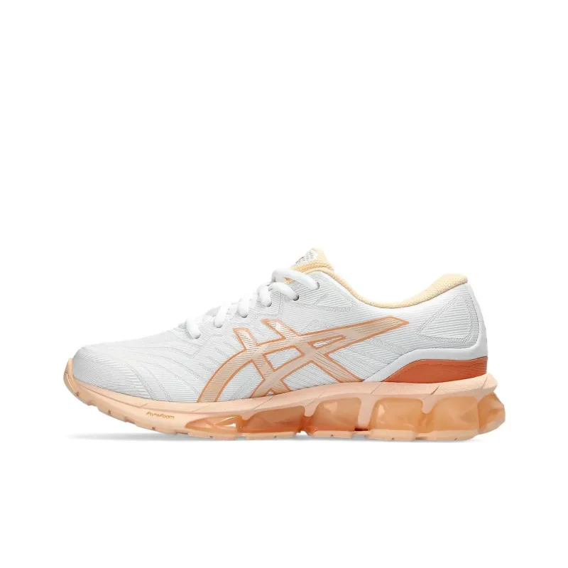 Asics GEL-Quantum 360 7 Non-slip Wear-resistant Shock Absorption Low-Top Casual Running Shoes Women's White Orange-1